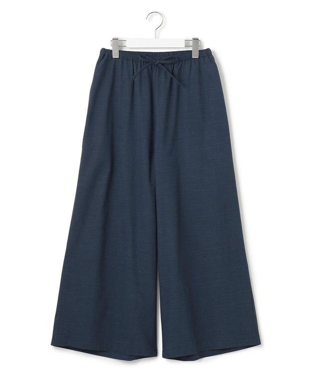 J.PRESS YORK STREET 【WOMEN】リネンライクリラックス ワイドパンツ ネイビー系
