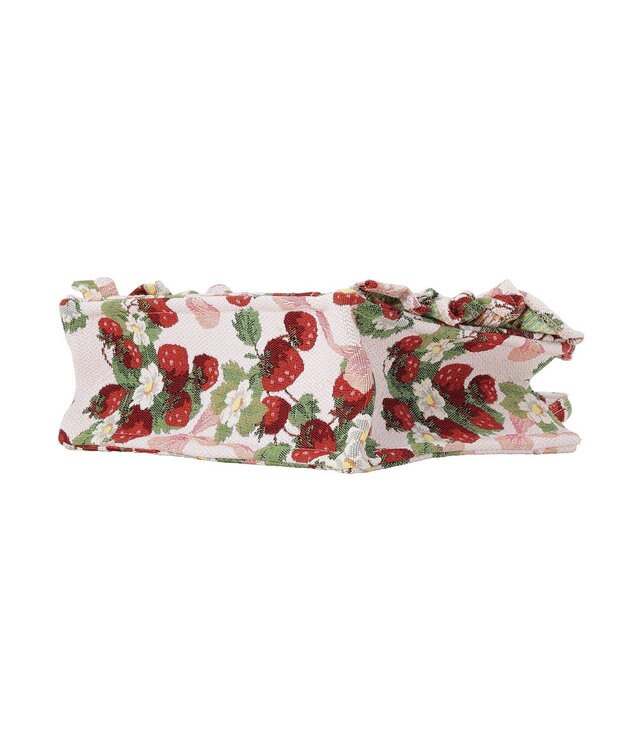 Maison de FLEUR いちごゴブランフロントフリルバッグ Red
