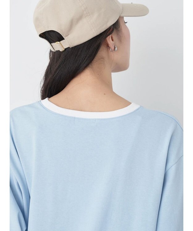 earth music&ecology フットボールＴＥＥ Light Blue