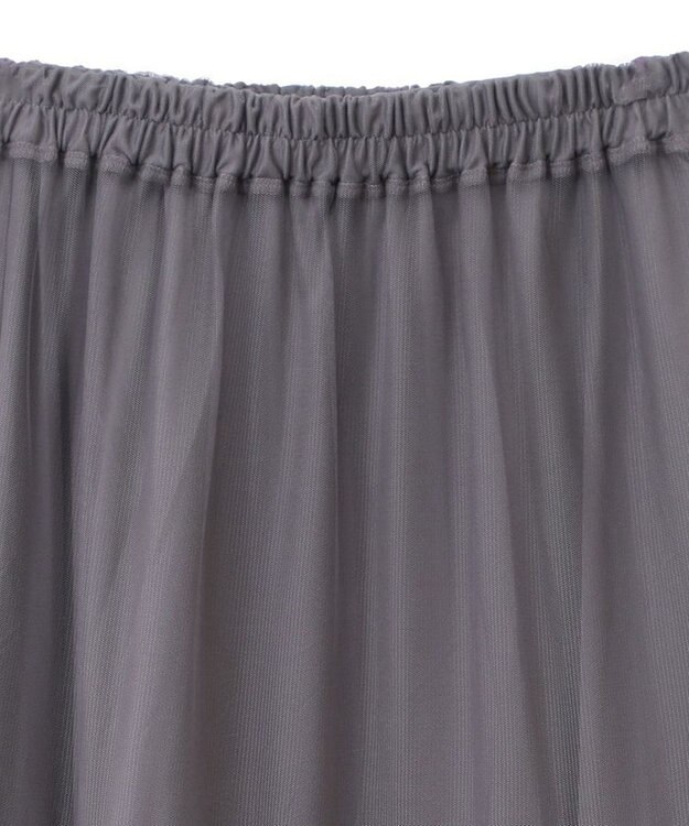 Green Parks ２ｗａｙチュールティアードフリルスカート（ペチ付き） Gray