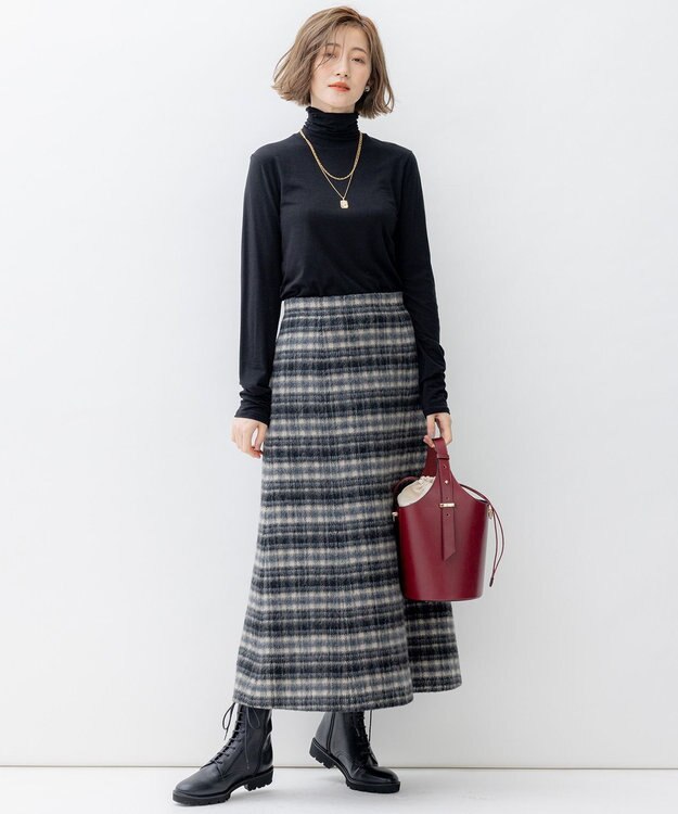 23区 バケツショルダー バッグ レッド系