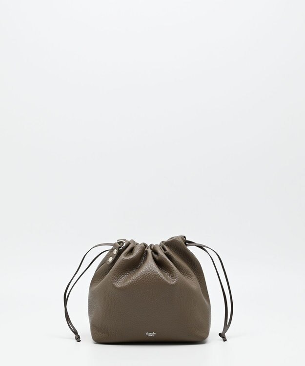 blancle シュリンクレザー ドローストリング2wayバッグ TAUPE