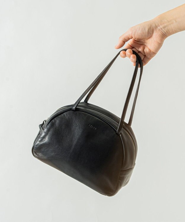 FOLNA RD ソフトレザーボストンバッグ S-SIZE ブラック