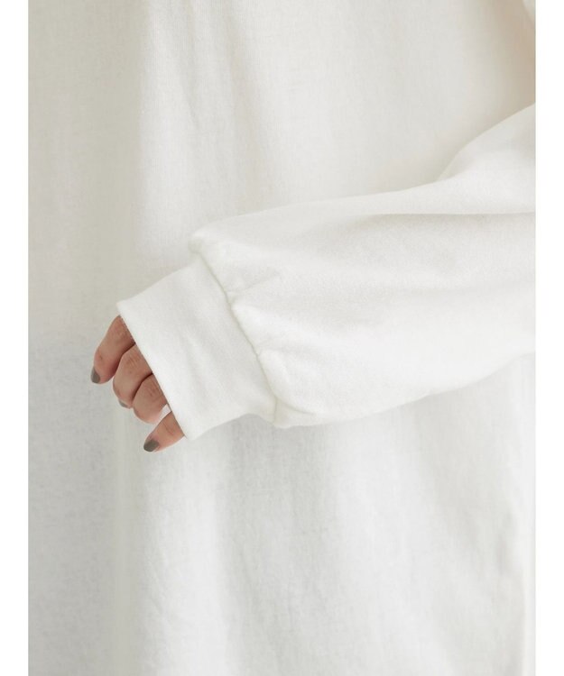 Green Parks ワンポイントカレッジロゴ裾ラウンドチュニック Off White