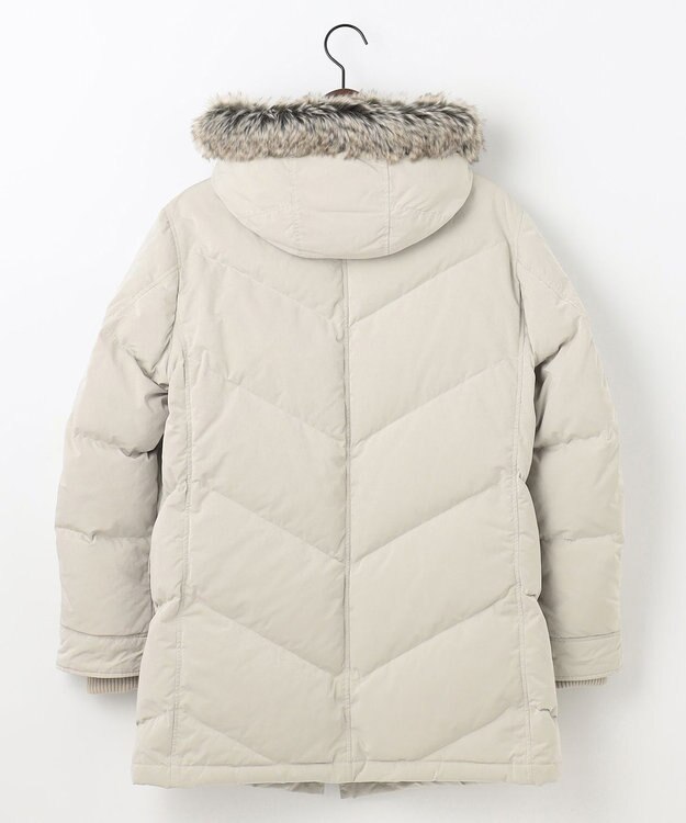 JOSEPH ABBOUD MOUNTAIN  【サスティナブル/ECO撥水/ECOファー/9ポケット/男女兼用】Pe/Nyピーチ ダウンコート アイボリー系