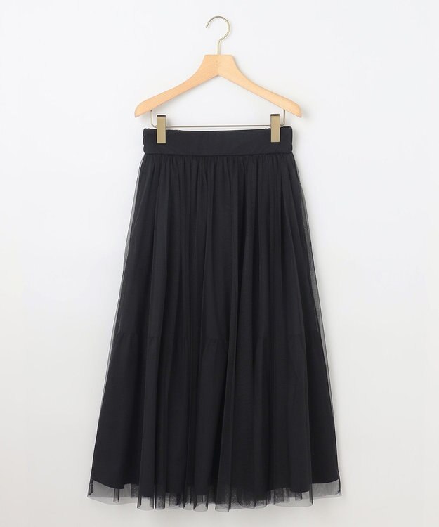 組曲 ギャザーチュール ドラマティック スカート ブラック系