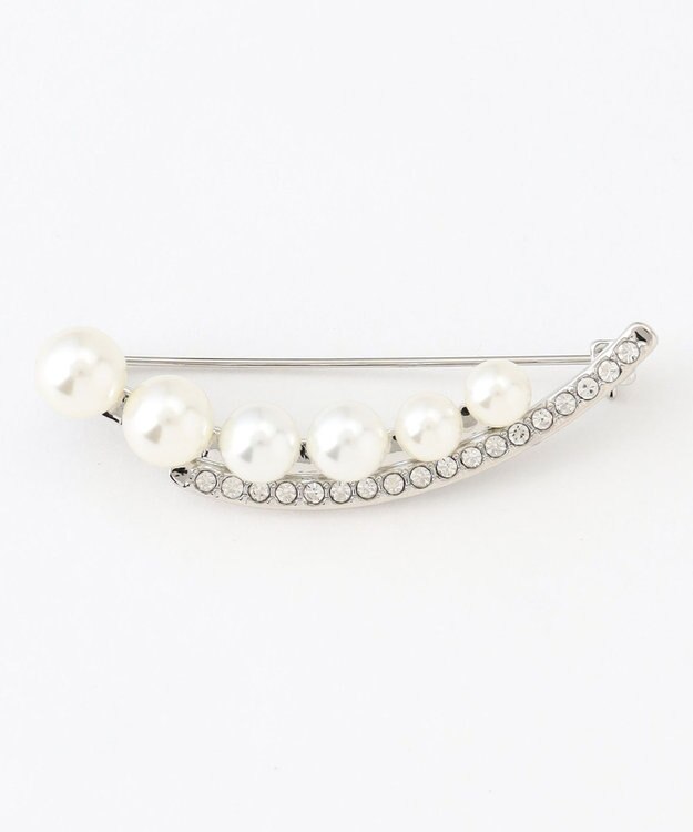 ANY ウェーブパールブローチ シルバー