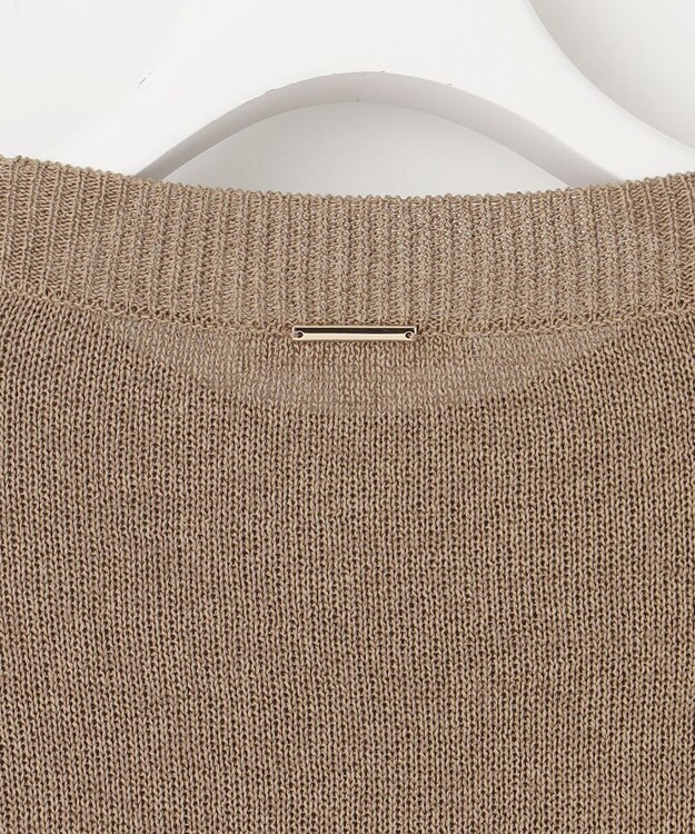 自由区 S 【洗える】ペーパーブレンドプルオーバー ニット モカ