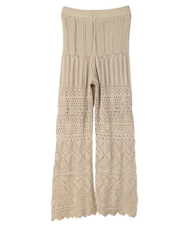 AMERICAN HOLIC 透かし編みニットパンツ Beige