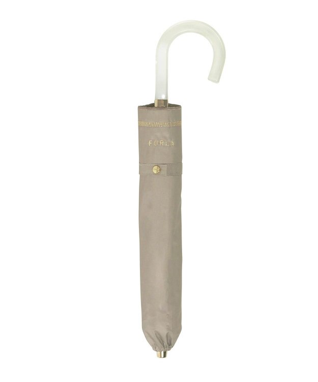 MOONBAT 【軽量/一級遮光】FURLA 晴雨兼用日傘 降りたたみ日傘 ジッパー刺繍 ／遮光 遮熱 UV ダークグレー