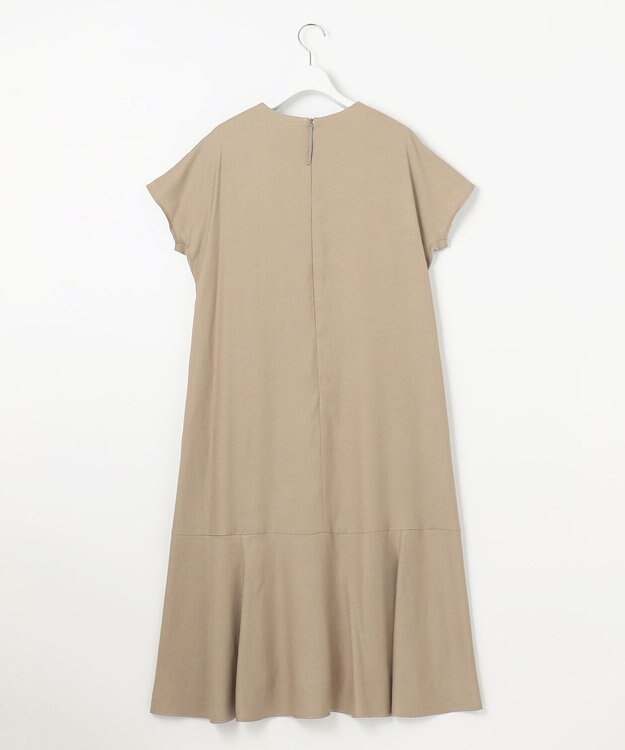 自由区 【XSサイズ~/洗える】キュプラリネンシャンタン ワンピース ベージュ系