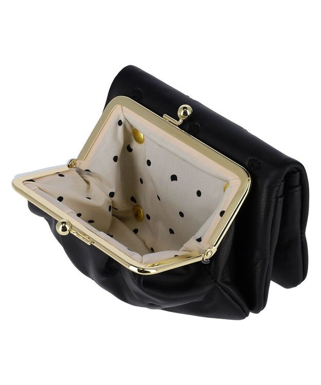 tsumori chisato CARRY ぷちネコ 2つ折り財布 がま口 ブラック