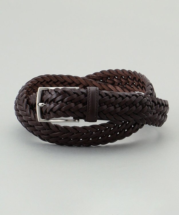 GOTAIRIKU レザーメッシュベルト ダークブラウン系