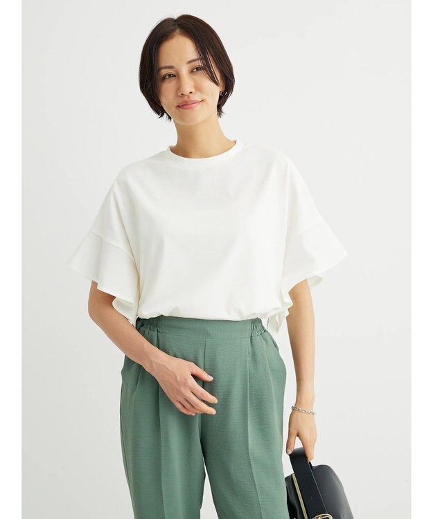 Green Parks フレアスリーブドッキングプルオーバー Off White