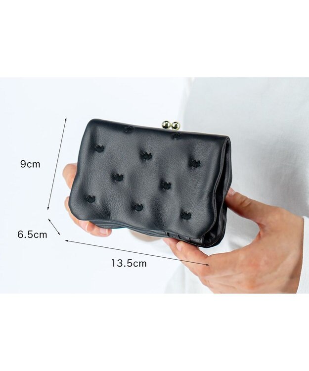 tsumori chisato CARRY ぷちネコ 2つ折り財布 がま口 ブラック