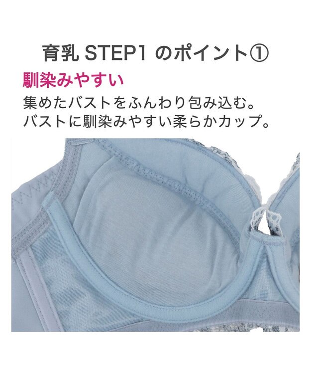 BRADELIS New York 【BRADELIS New York / 育乳補整ブラ・STEP1 集める】ウェンディソフトステップ1ブラ25S1 補正下着 補正 ブラジャー ブルー