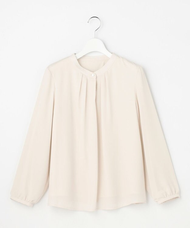 ANY SIS L 【裏起毛】エニポカ バンドカラー ブラウス アイボリー