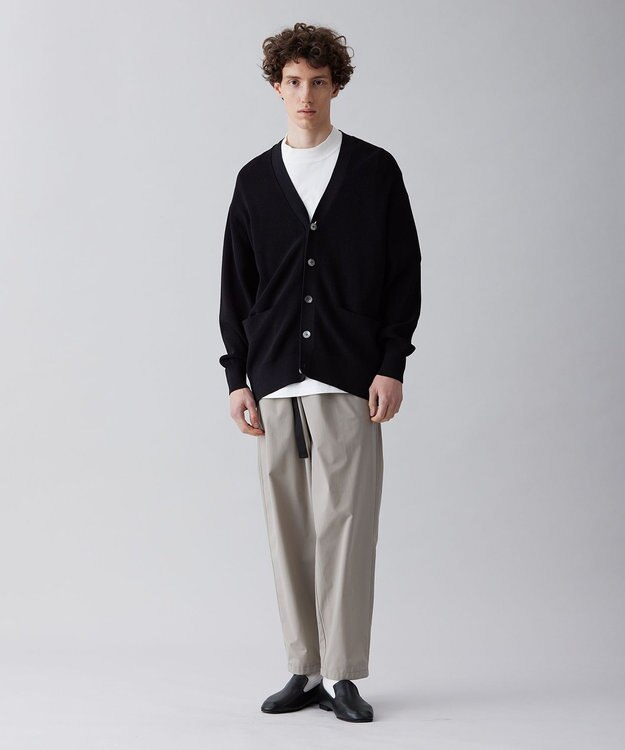 UNFILO MENS イージーケア ニットカーディガン [23年春夏商品] ブラック