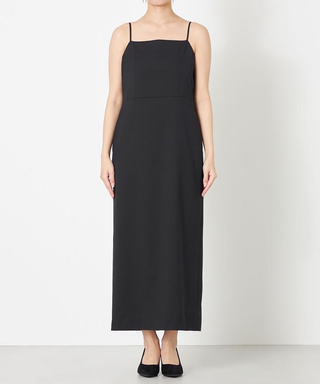 NAVE 【Nave・セットアップ可】ウールポリエステルツイルキャミドレス ブラック系