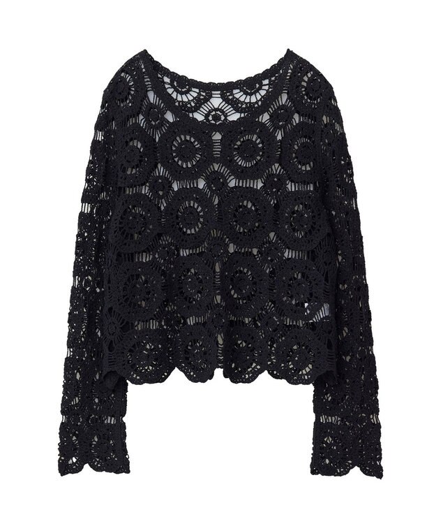 Green Parks ・ＳＵＧＡＲ　ＳＰＯＯＮ　クロシェフラワープルオーバー Black