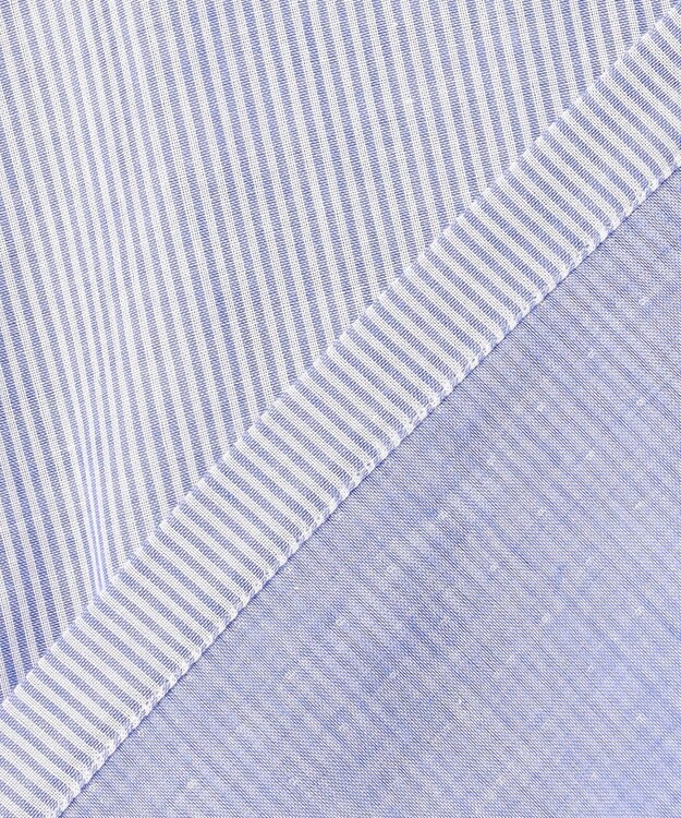 自由区 【WEB限定】オーガニックコットンパジャマ ブルーストライプ×イエロー