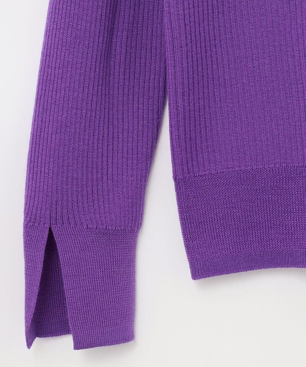 GRACE CONTINENTAL メリノウールリブトップ パープル