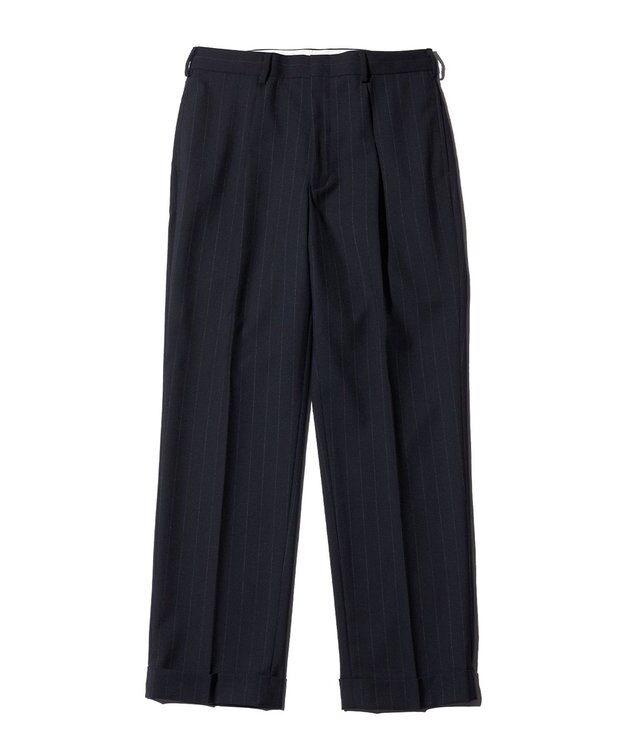 J.PRESS MEN 【J.PRESS ORIGINALS】HOPSACK 1TACK PIPED STEM SLACKS ネイビー系1