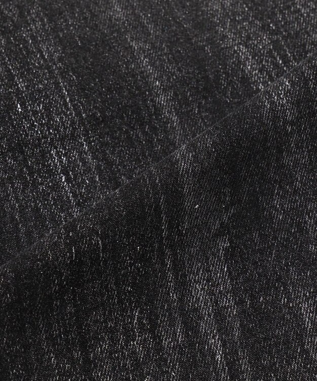 WEGO シルバープリントバギーフレアデニム デニムブラック