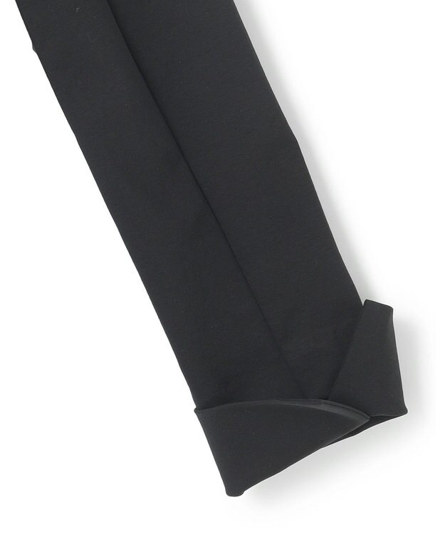 ICB 【洗える】コットンコンプレッシャー ノーカラージャケット ブラック系