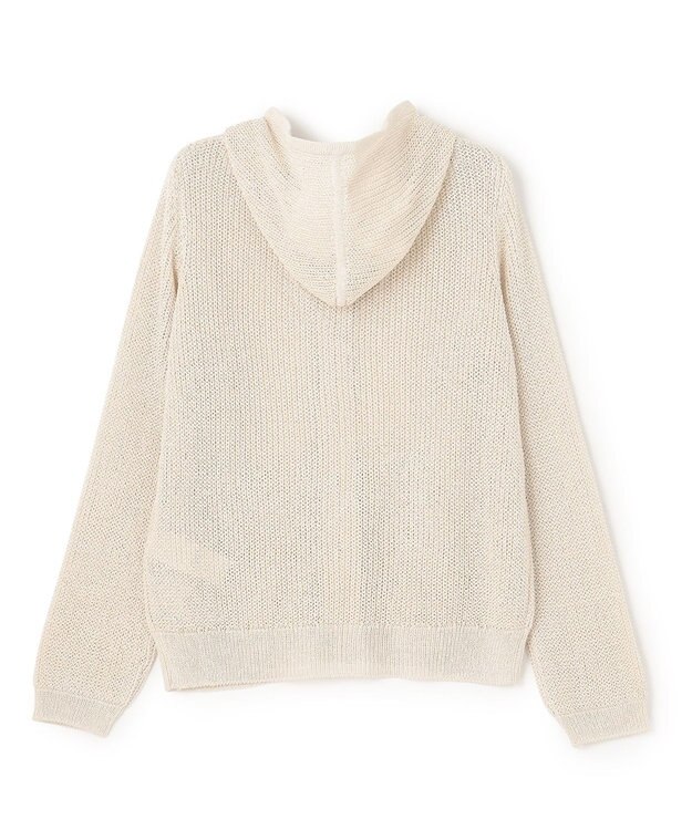 BEIGE， OPTICAL / フードカーディガン Ecru