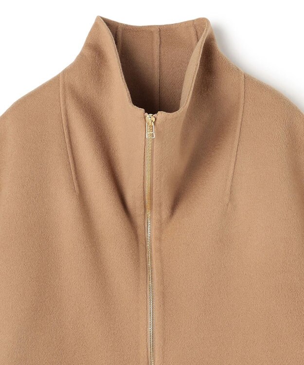 BEIGE， ZION / ウールスタンドカラーショートコート Camel
