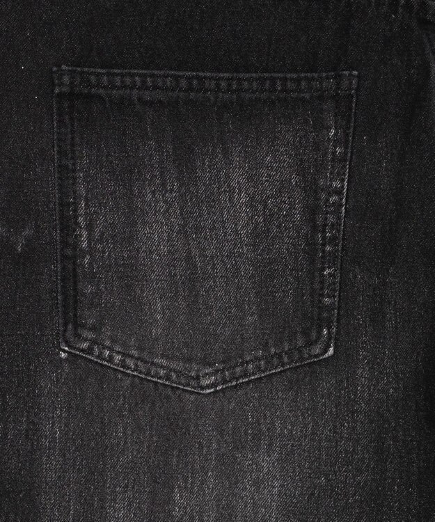 WEGO シルバープリントバギーフレアデニム デニムブラック