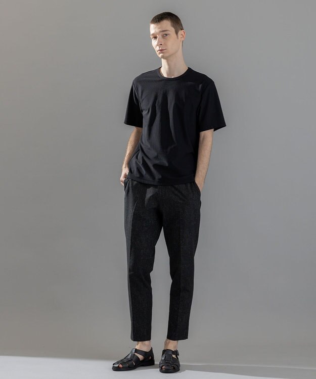 JOSEPH HOMME <新色追加>新素材【抜群の通気性/360度ストレッチ】エアトールストレッチ クルーネックTシャツ ブラック系