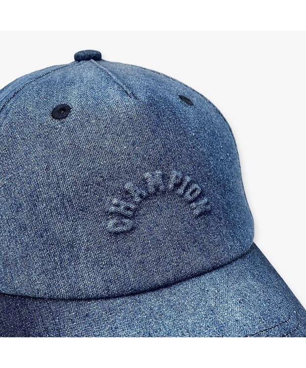 林八百吉商店 Champion　デニムエンボスローキャップ ブルー