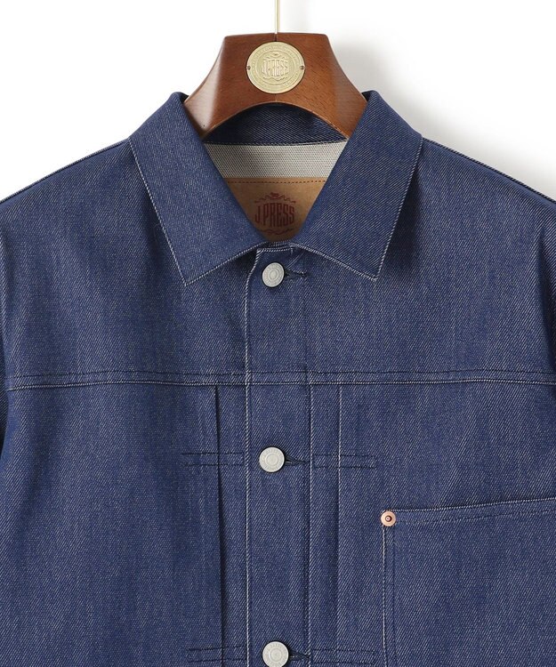 J.PRESS MEN 【KANEMASA JERSEY】ジャージー デニムジャケット ブルー系