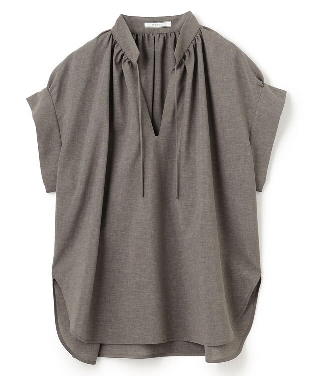 BEIGE， 【洗える/接触冷感/速乾/UVケア対応】BATEAU / ブラウス C.Gray