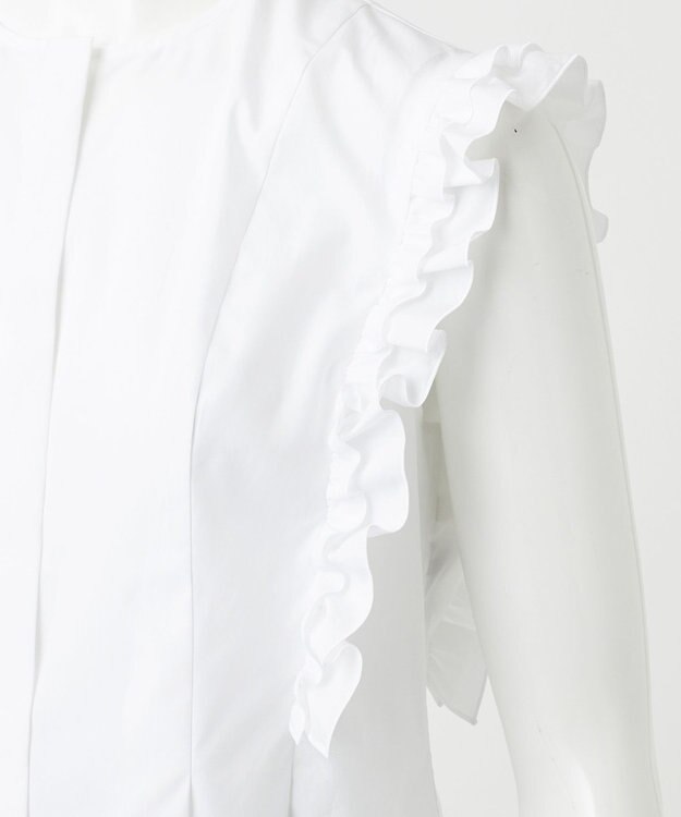 23区 L 【R(アール)】THOMAS MASON フリル ノースリーブブラウス ホワイト系