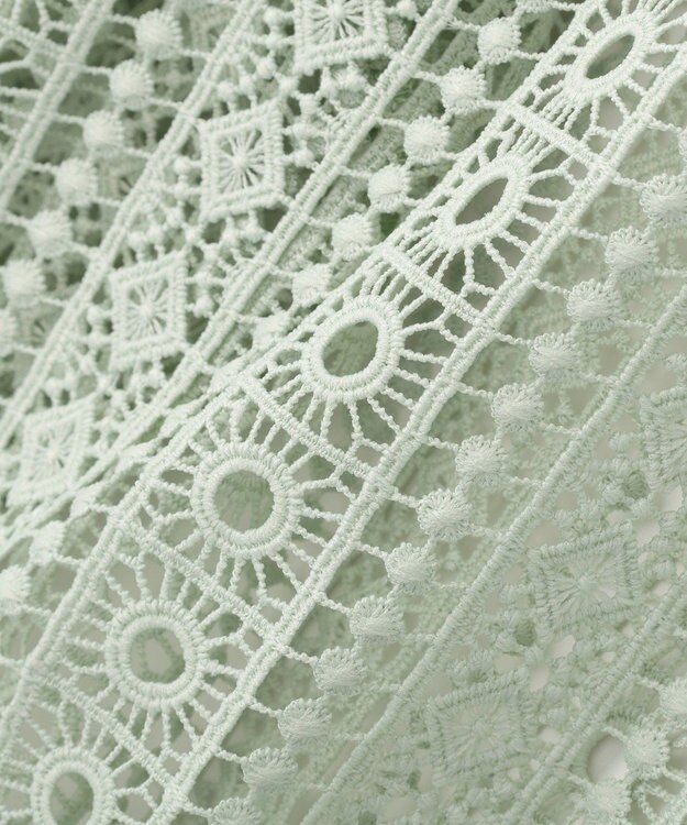 AMERICAN HOLIC 【先行予約】幾何学レースフードシャツ Light Green