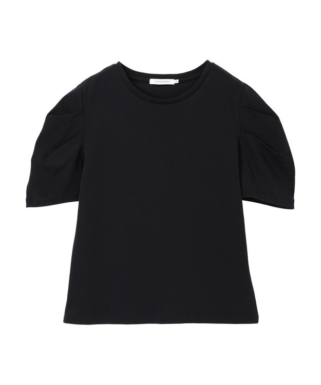 AMERICAN HOLIC 接触冷感タックスリーブ５分袖カットプルオーバー Black