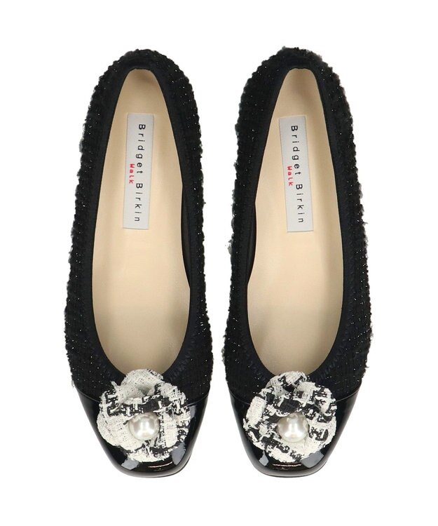 Bridget Birkin ＜3E＞【Bridget Birkin Walk】フラワーパールウォーキングパンプス ブラック