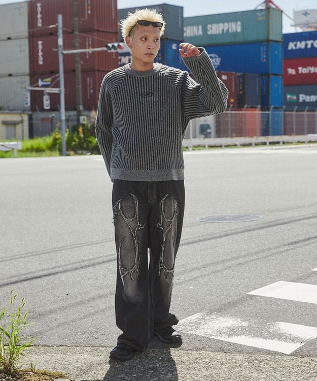 WEGO ヴィンテージライクラグランプルオーバー グレー