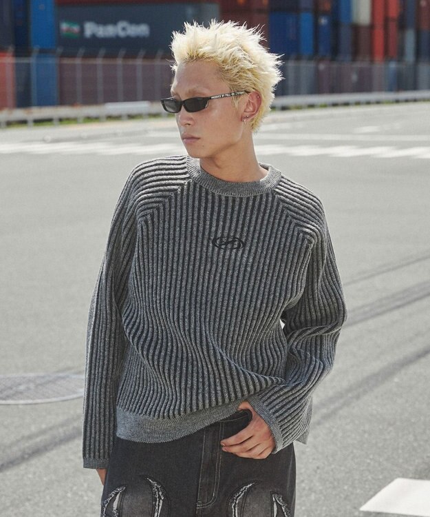 WEGO ヴィンテージライクラグランプルオーバー グレー