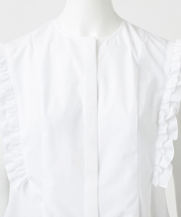 23区 L 【R(アール)】THOMAS MASON フリル ノースリーブブラウス ホワイト系