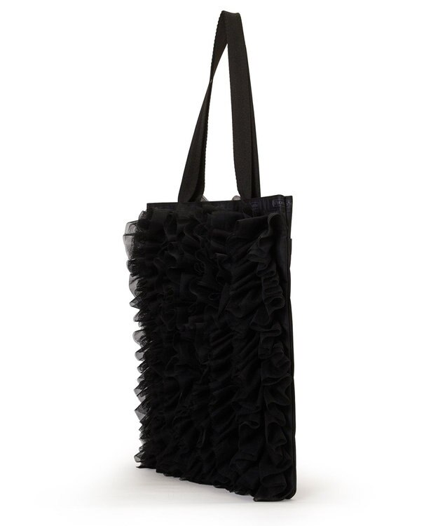 LeSportsac RUFFLE LG EMERALD TOTE/ブラックレースラッフル ブラックレースラッフル