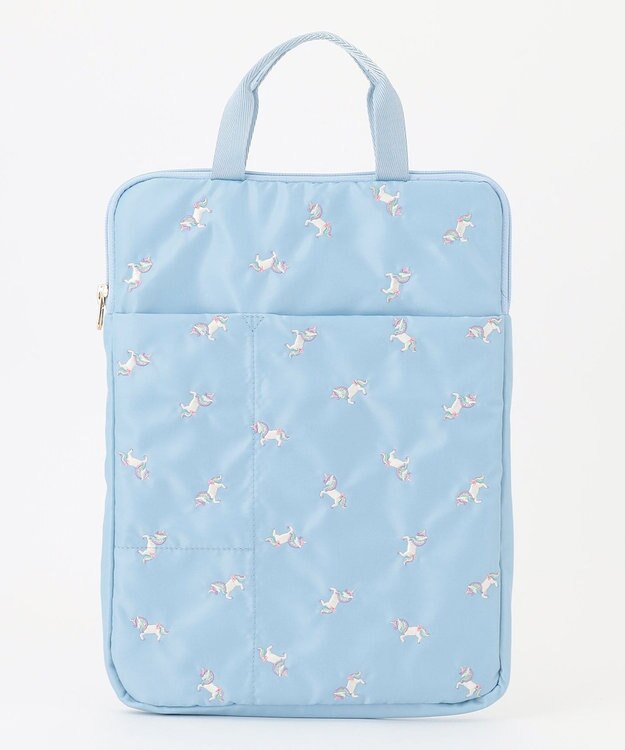 ANY KIDS 刺繍PC・タブレットケース サックスブルー×ユニコーン