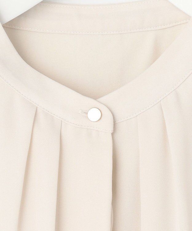 ANY SIS L 【裏起毛】エニポカ バンドカラー ブラウス アイボリー