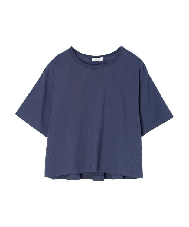 earth music&ecology バックタッククロップドＴ Dark Blue