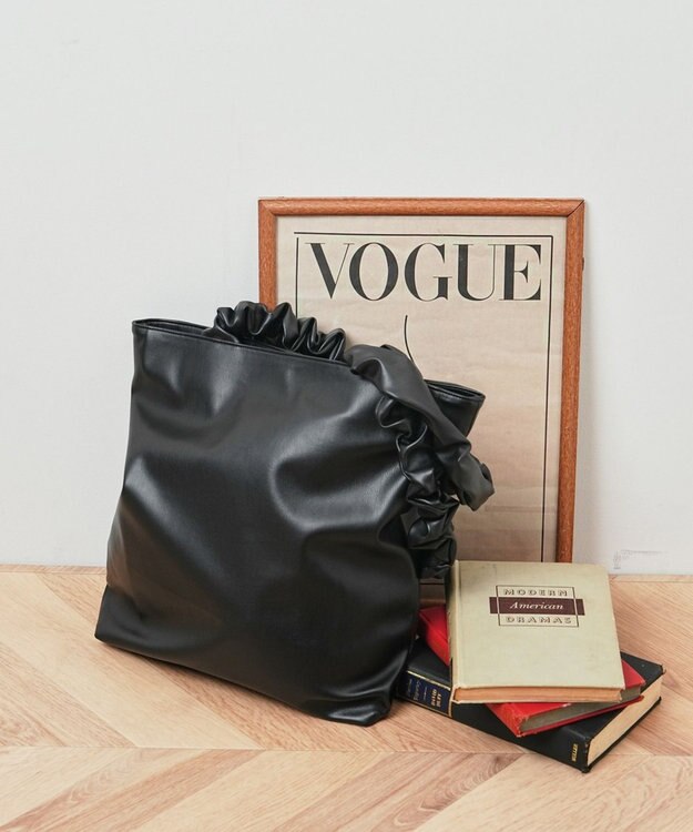 WEGO ギャザーハンドルトート ブラック