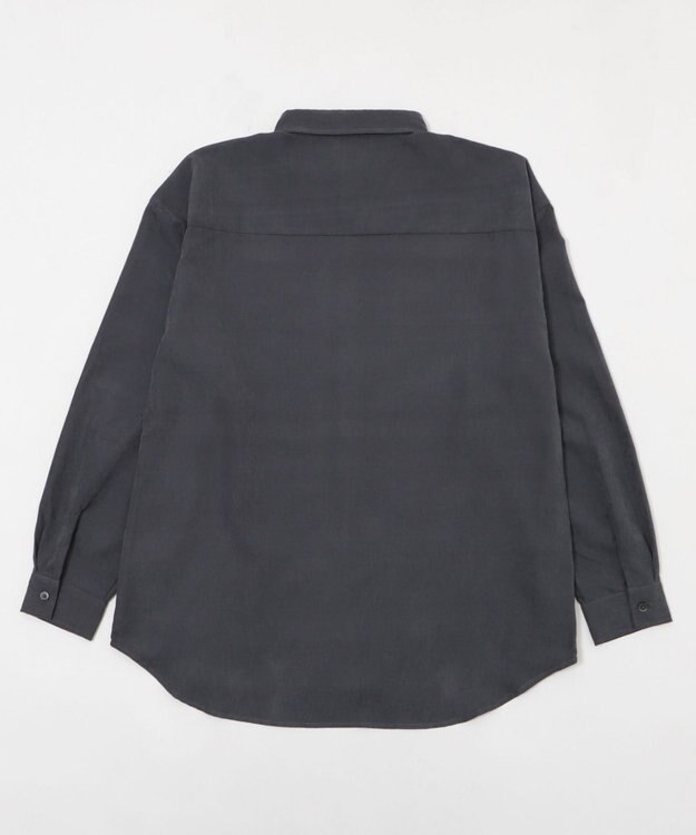 WEGO 【ユニセックス着用ITEM】フィブリルワンポイントBIGシャツ（長袖） ブラック中濃色