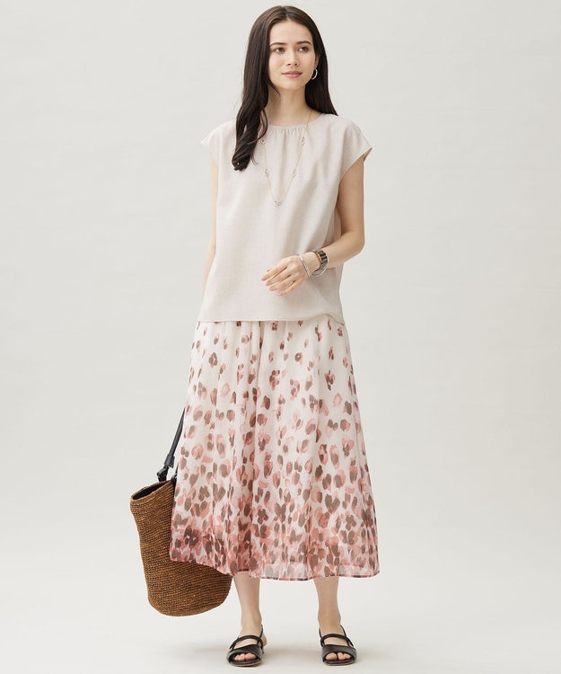 自由区 S 【洗える】ラスティックメッシュバックボウタイ ブラウス フラックス